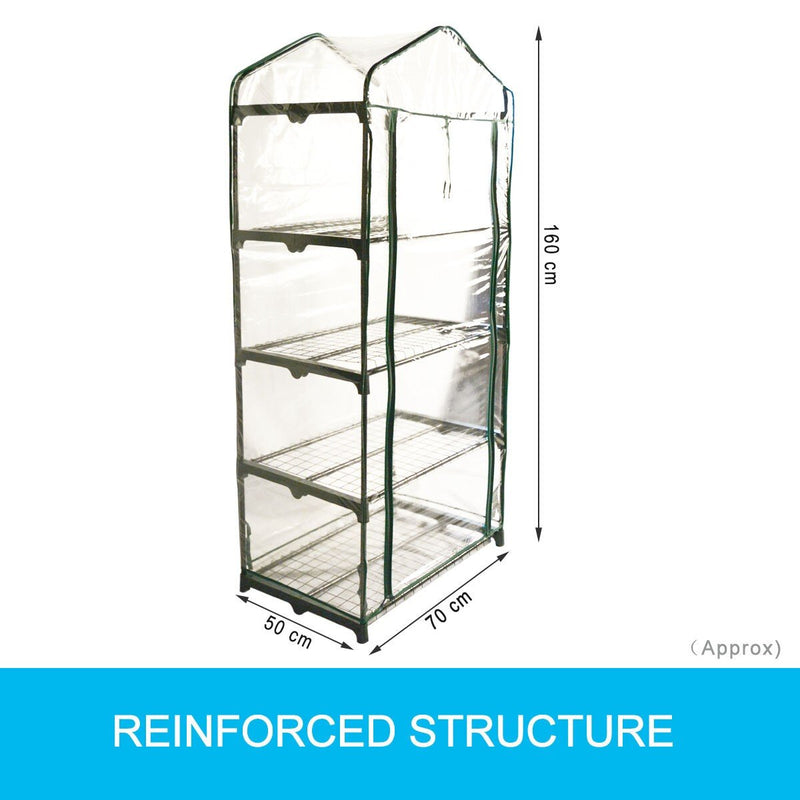 EcoFresh 4 Tiers Greenhouse PVC Cover Garden Storage