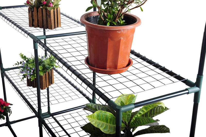 EcoPro 143 x 143 x 195cm Walk-in Tunnel Greenhouse PE Cover Plant Garden Green Shade