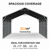 Double Carport 6m Wide x 9.03m Long with Enclosed Side Walls