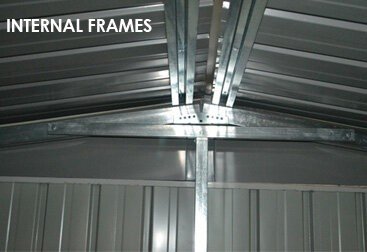 Garage Shed 6m x 3.45m x 2.4m (Gable) Double Barn Door Workshop with 4 Internal Trusses