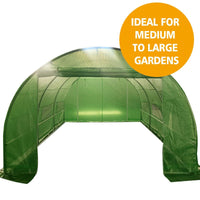 Greenhouse EcoFresh Walk in Greenhouses 4.5m x 3m x 2m Strong Galvanised Frame
