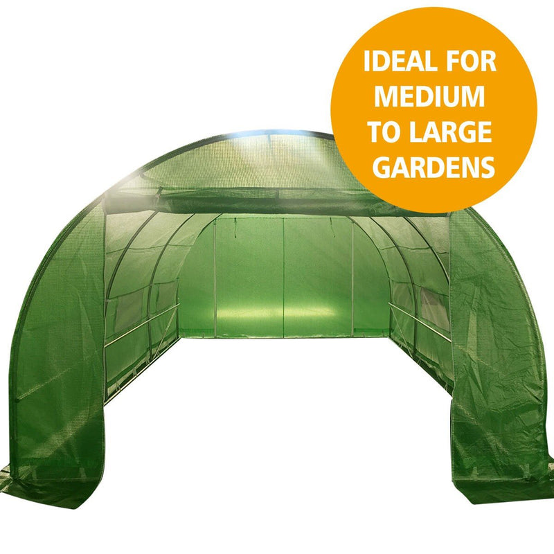 Greenhouse EcoFresh Walk in Greenhouses 4.5m x 3m x 2m Strong Galvanised Frame