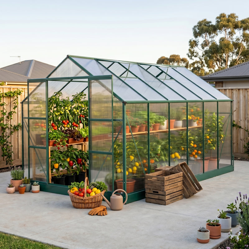 EcoPro 6mm 14-36ft Long x 8ft Wide Greenhouse