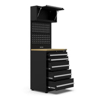 UltraTools 750mm x 550mm x 2025mm Black Economy 5 Drawer Cabinet Tower
