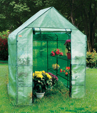 EcoPro 143 x 143 x 195cm Walk-in Tunnel Greenhouse PE Cover Plant Garden Green Shade