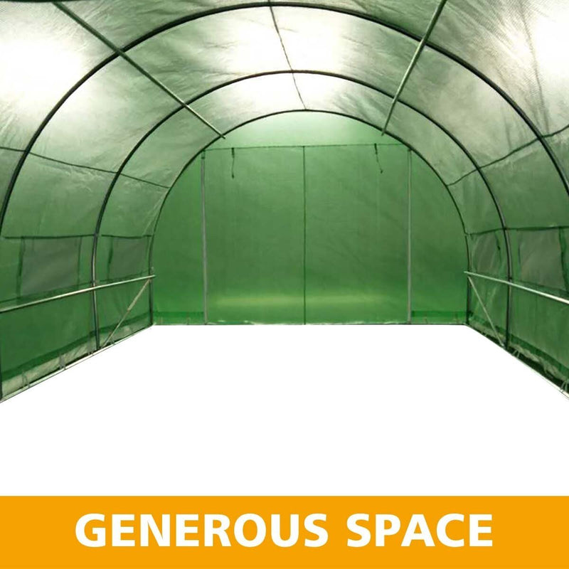 Greenhouse EcoFresh Walk in Greenhouses 4.5m x 3m x 2m Strong Galvanised Frame