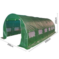 Greenhouse EcoFresh Walk in Greenhouses 6m x 3m x 2m Strong Galvanised Frame