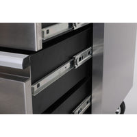 UltraTools Stainless Steel 52" Mobile Work Bench with 8 Drawers Tool Chest Roller Cabinet