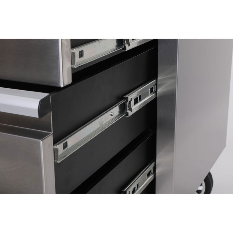 UltraTools Stainless Steel 52" Mobile Work Bench with 8 Drawers Tool Chest Roller Cabinet