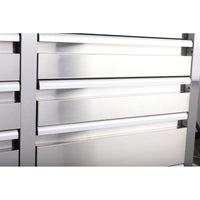 UltraTools Stainless Steel 52" Mobile Work Bench with 8 Drawers Tool Chest Roller Cabinet