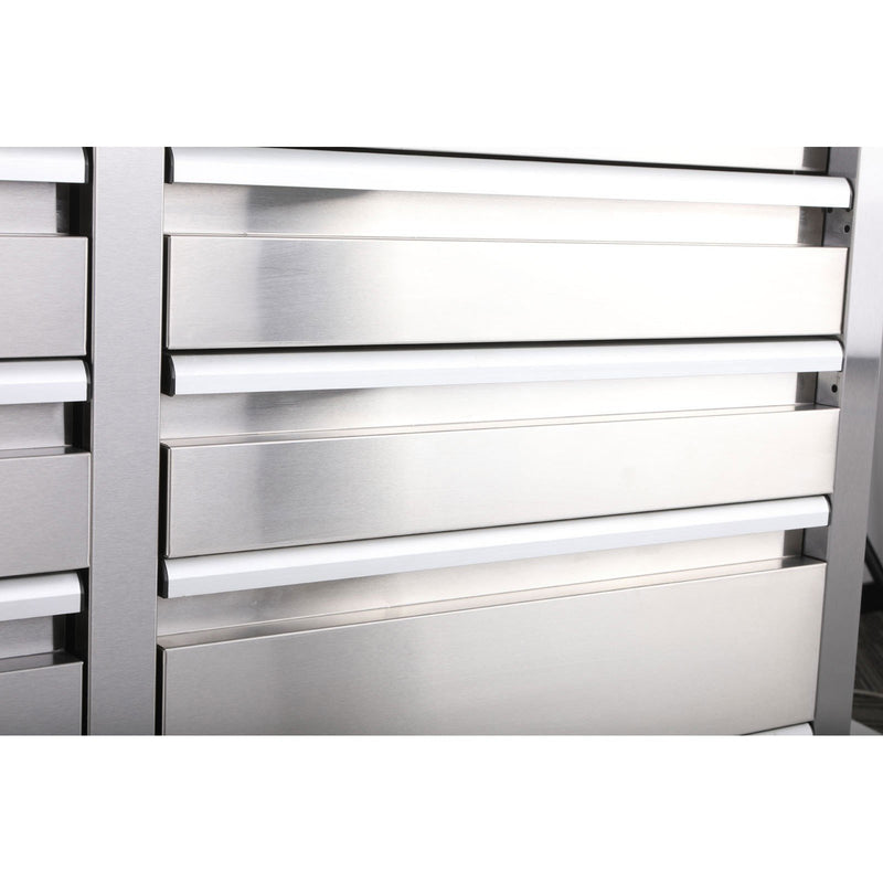 UltraTools Stainless Steel 52" Mobile Work Bench with 8 Drawers Tool Chest Roller Cabinet