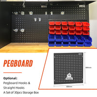 UltraTools Black 72" Mobile Work Bench with 15 Drawers Tool Chest & 3 Overhead Cabinet + 2 Standing Cabinets