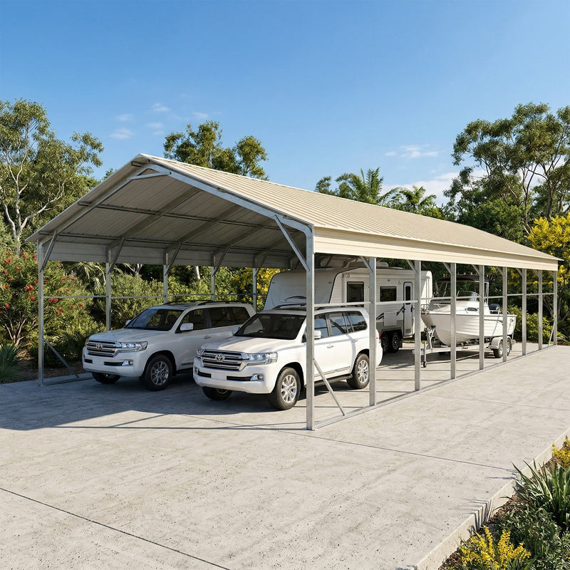 Carport 6.23 x 13.7m x 4.27m Vehicle Shelter