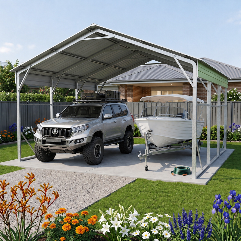 Carport 6.23m x 6.08m x 4.27m (Gable) Backyard Boat Portable Vehicle Shelter
