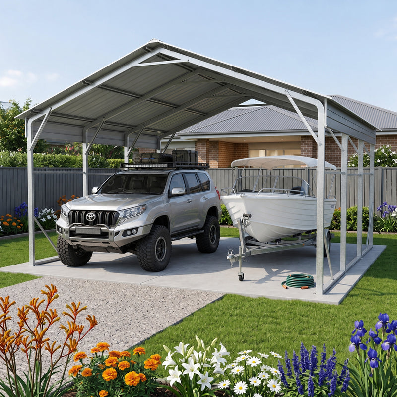 Carport 6.23m x 6.08m x 4.27m (Gable) Backyard Boat Portable Vehicle Shelter
