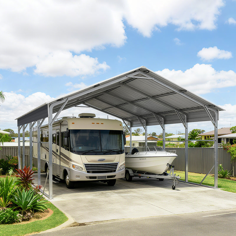 Carport 6.23 x 7.6 x 4.27m Backyard Boat Portable Vehicle Shelter