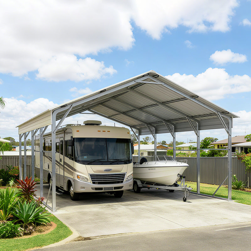 Carport 6.23 x 7.6 x 4.27m Backyard Boat Portable Vehicle Shelter