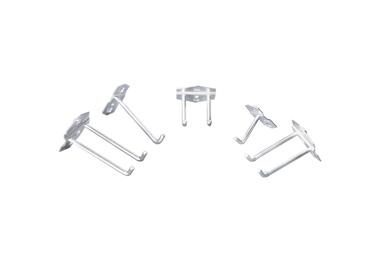 A pack of 10 Assorted UltraTools Zinc Pegboard Hooks Accessory