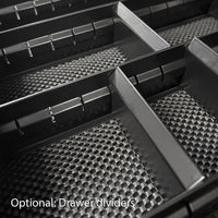 UltraTools Black 72" Mobile Work Bench with 15 Drawers Tool Chest & 3 Overhead Cabinet with Two Standing Cabinets