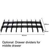 Mobile Workbench Middle Drawer Dividers (backorder) (Add-On)