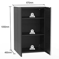 UltraTools 2030mm x 500mm x 1870mm Black Workshop Garage Storage Cabinet Set