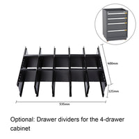 UltraTools 4350mm x 580mm x 2020mm Black Semi-Industrial Workshop Garage Storage Cabinet Set