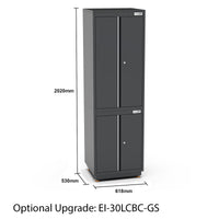 UltraTools 3100mm x 580mm x 2020mm Black Semi-Industrial Workshop Garage Storage Cabinet Set