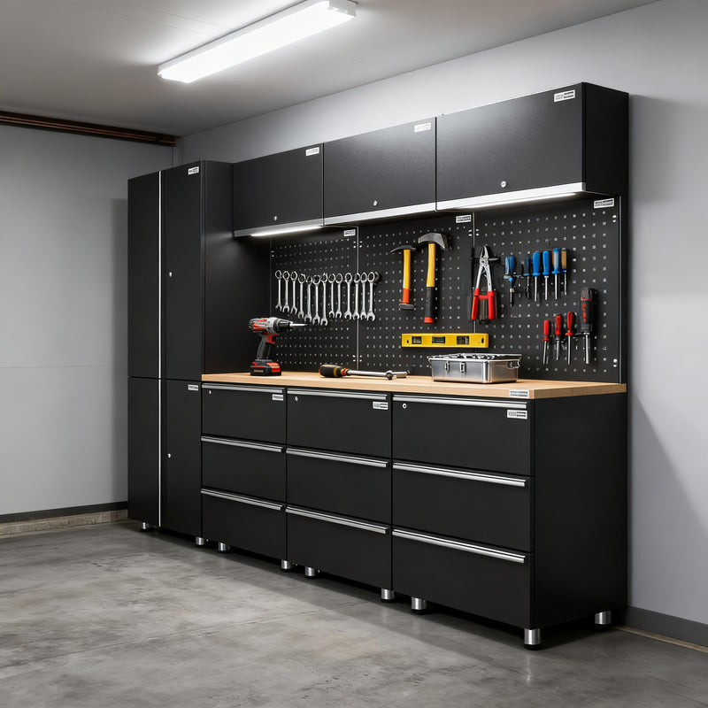 Garage Workbench & Cabinet System - UltraTools 2710mm x 500mm x 1870mm