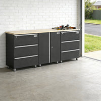 UltraTools 2030mm x 465mm x 848mm Black Workshop Garage Storage Workbench
