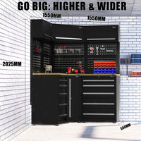 UltraTools 1550/1550mm x 550mm x 2025mm Classic Modular Garage & Workshop Storage Corner Cabinet System