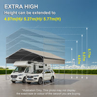 Carport 6.2 x 10.6 x 4.3 m Vehicle Shelter