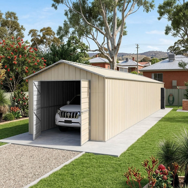 Double Barn Door Garage Shed 10.64m x 3.6m x 3m (Gable) Workshop with 7 Frames EXTRA High