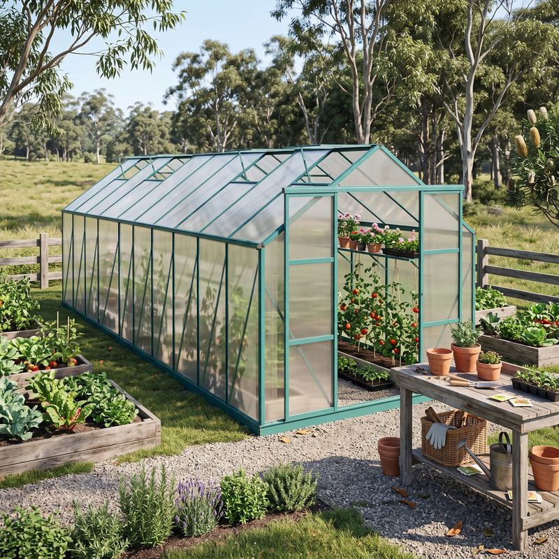 EcoPro 6mm 14-36ft Long x 8ft Wide Greenhouse