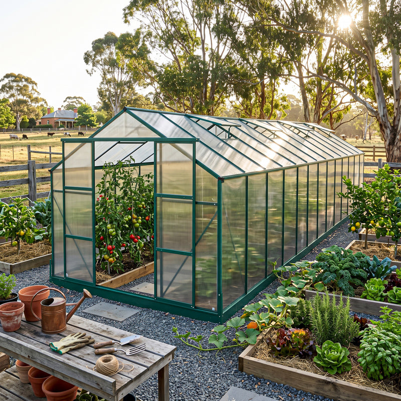 EcoPro 6mm 14-36ft Long x 8ft Wide Greenhouse
