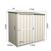 Garden Shed 1.75m x 0.9m x 2.15m Extra High