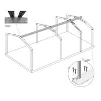 Garden Shed 4.3m x 2.6m x 2.4m Double Door + PA Door - 4 Frame Design