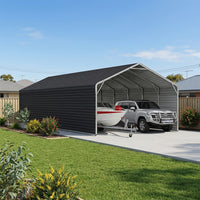Double Carport 6m Wide x 13.53m Long with Enclosed Side Walls