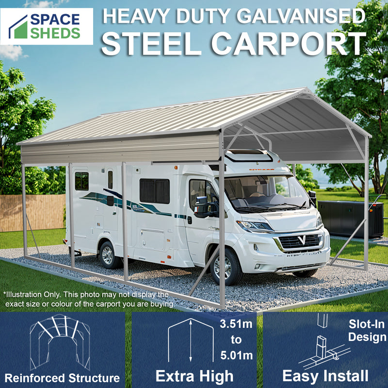 Carport 3.6 x 9.1m x 3.51m (Gable) Backyard Boat Portable Vehicle Shelter