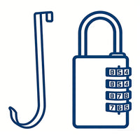 J Hook x4 & Padlock (Add-On)