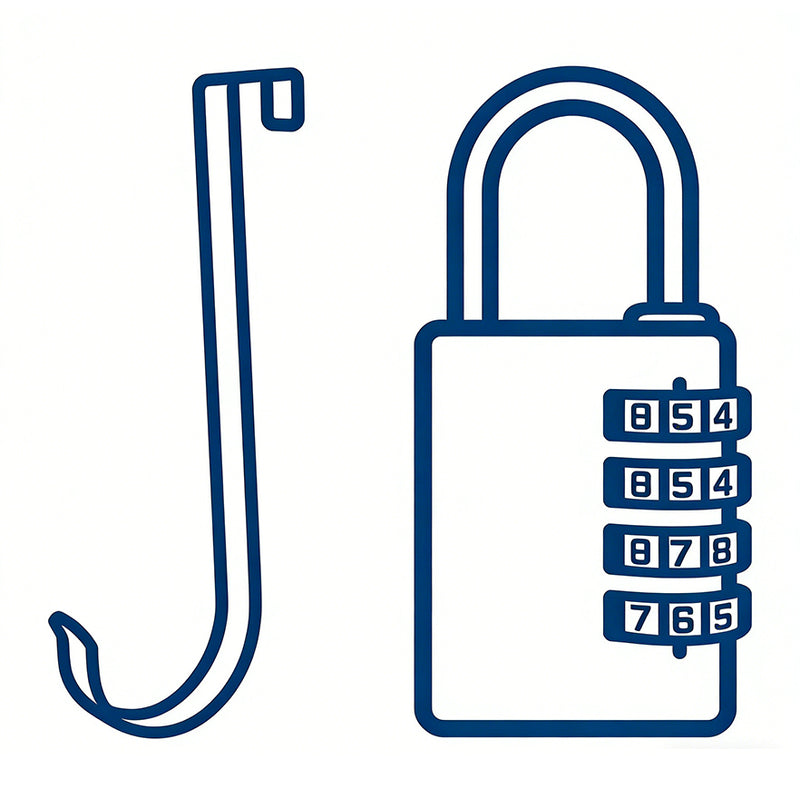 J Hook x4 & Padlock (Add-On)