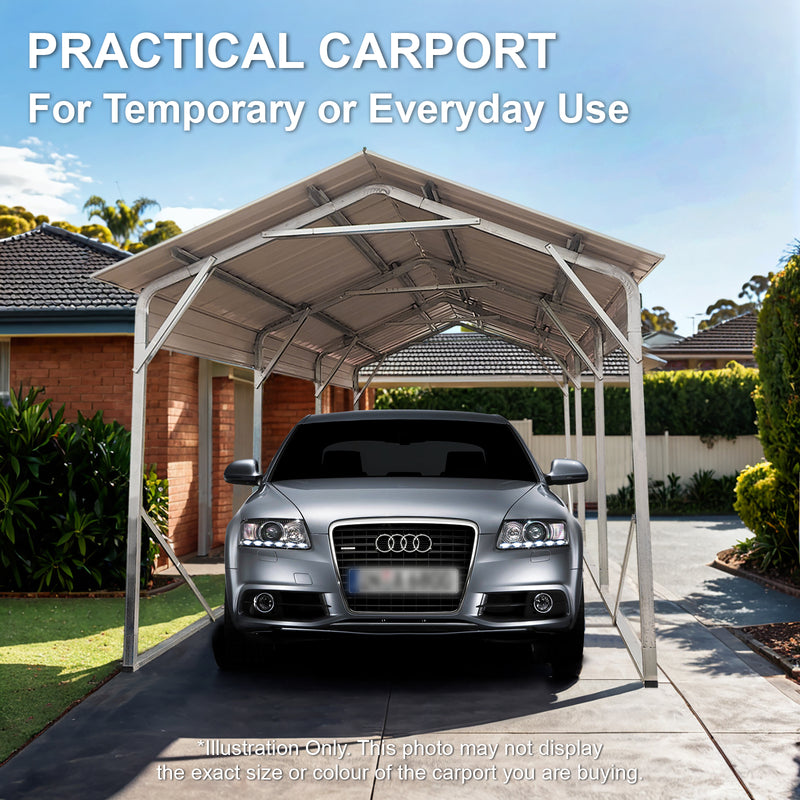Carport 6.2 x 10.6 x 4.3 m Vehicle Shelter