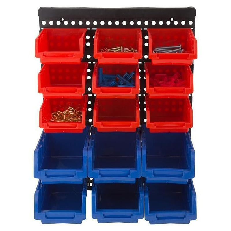 Ultratools 30pcs Wall Mounted Plastic Storage Bins Garage Tool Organiser Parts Trays