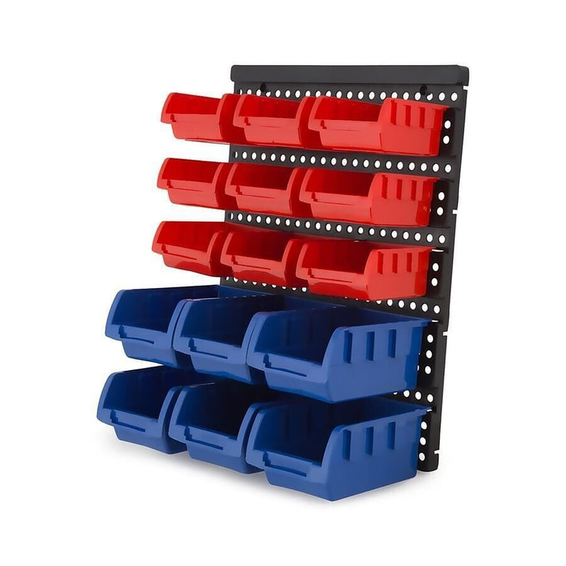 Ultratools 30pcs Wall Mounted Plastic Storage Bins Garage Tool Organiser Parts Trays