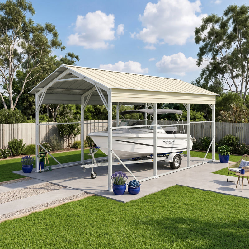 Carport 3.6 x 6.08m x 3.51m (Gable) Backyard Boat Portable Vehicle Shelter