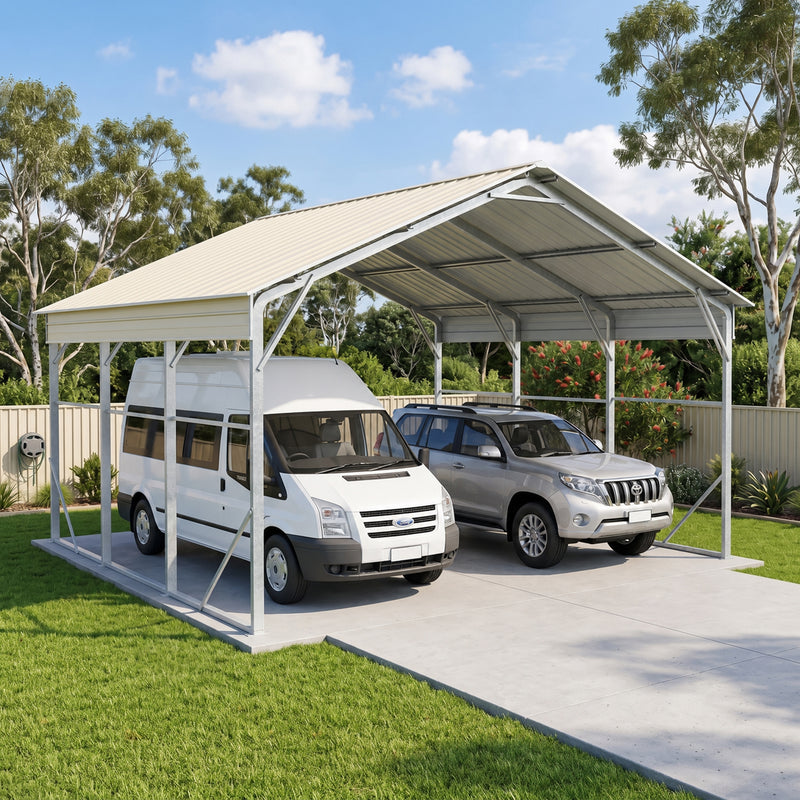 Carport 6.23m x 6.08m x 4.27m (Gable) Backyard Boat Portable Vehicle Shelter