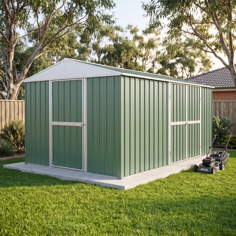 Garden Shed 4.3m x 2.6m x 2.4m Double Door + PA Door - 4 Frame Design