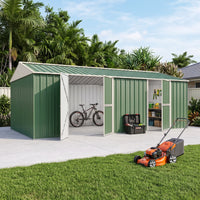Garden Shed 3.45m x 6m x 2.4m Workshop Side Double doors + PA door