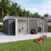 Garden Shed 3.45m x 6m x 2.4m Workshop Side Double doors + PA door