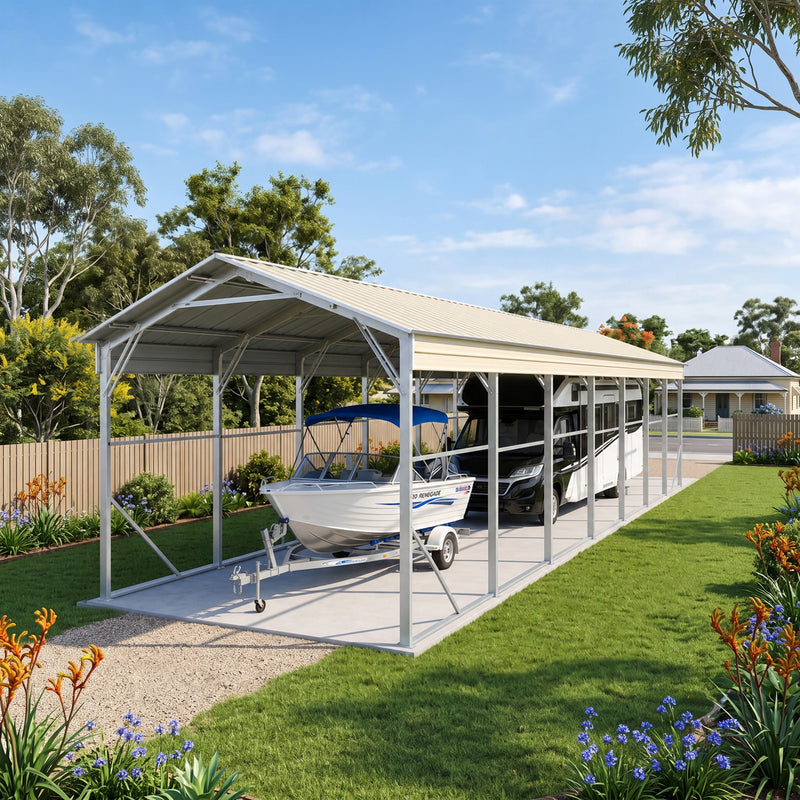 Carport 3.6 x 12.19m x 3.51m (Gable) Backyard Boat Portable Vehicle Shelter