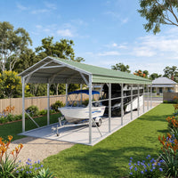 Carport 3.6 x 12.19m x 3.51m (Gable) Backyard Boat Portable Vehicle Shelter